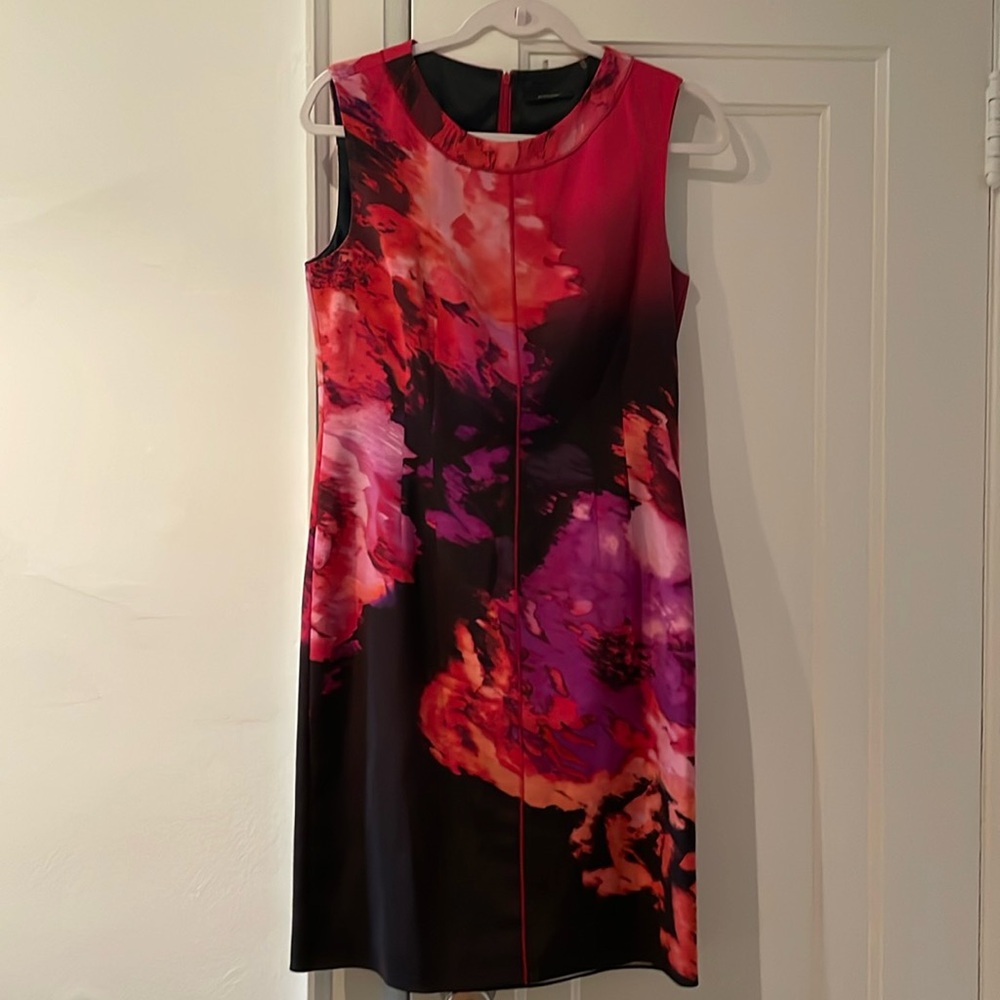 Elie Tahari Red/Purple fitted dress